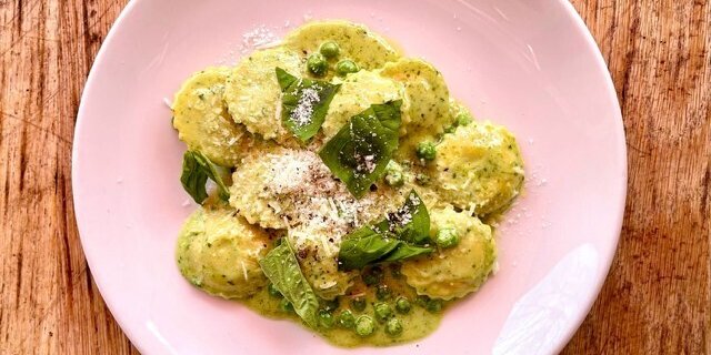 Pesto Pea Ravioli