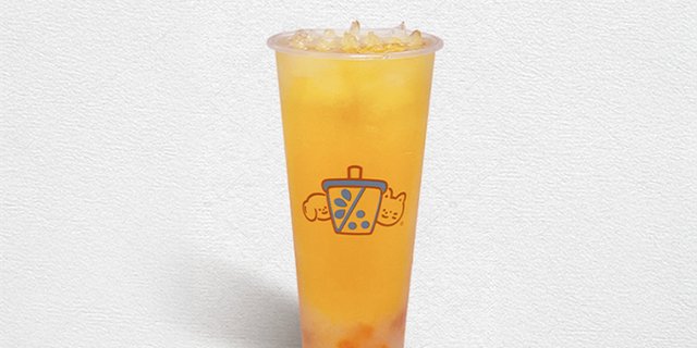Peach Fruit Tea W/ Peach Popping Boba