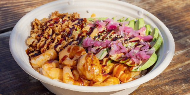 Kimchi Garlic Shrimp Bowl