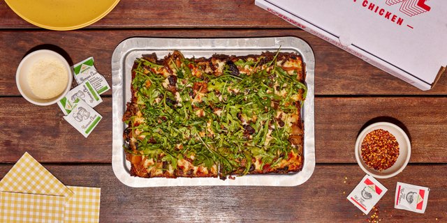 Detroit-Style Black Truffle Mushroom Pizza