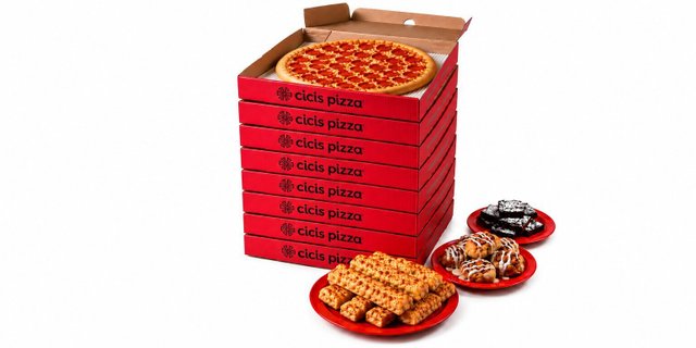 8 Large 1-Topping Pizzas & 4 Large Desserts