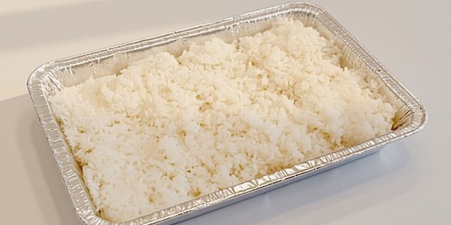 White Rice Tray