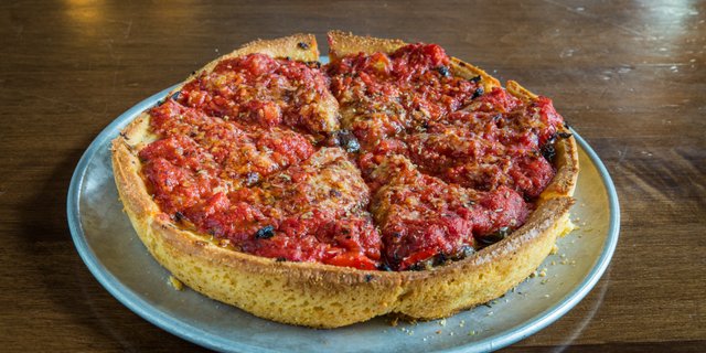 Vegetarian Deep-Dish Pizza