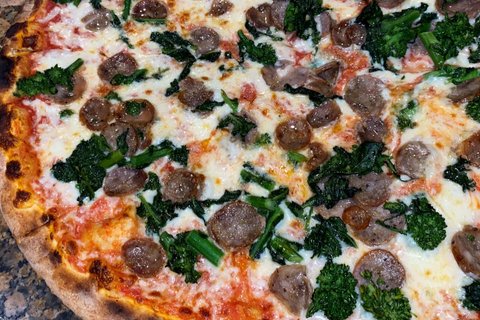 Sausage & Broccoli Rabe Pizza