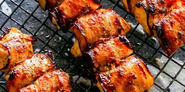 Chicken Bacon Skewers Tray