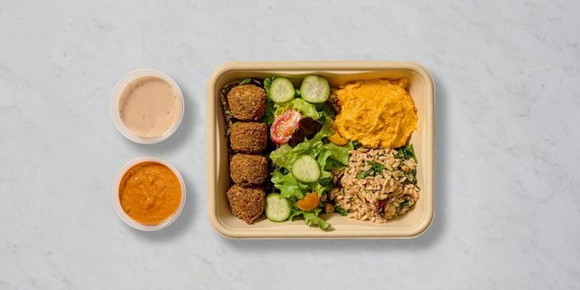 Happier Vegan With Baked Falafel