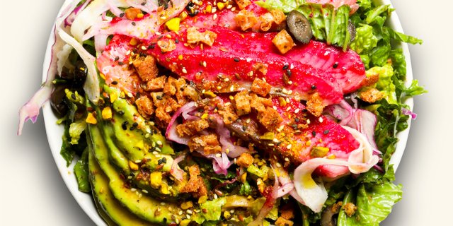 Rainbow Salmon Salad