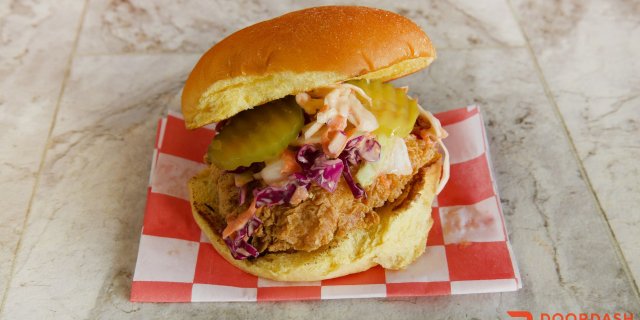 Crispy Chicken Sandwich Smash Burger
