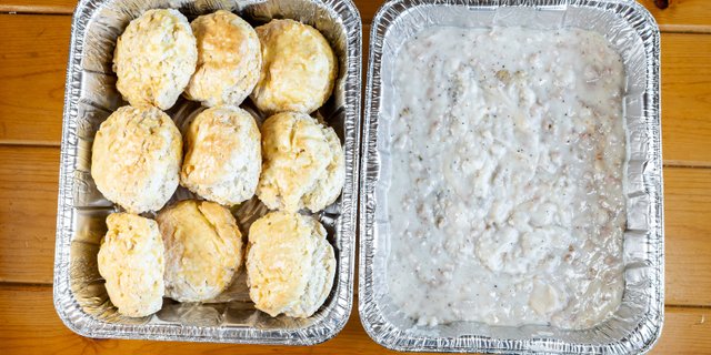 Homemade Buttermilk Biscuits & Gravy