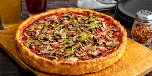 Veggie Deep Dish Pizza