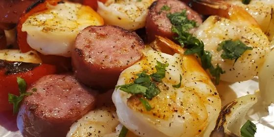 Shrimp & Sausage Kabobs