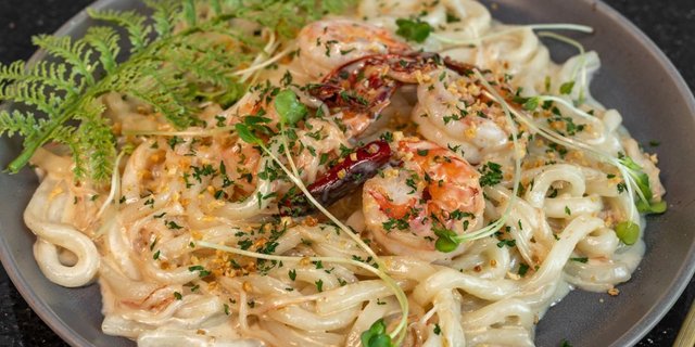 Krab Shrimp Pasta Udon Noodles
