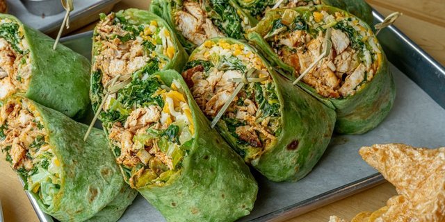 Buffalo Chicken Caesar Wraps