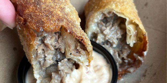 Beef Cheesesteak Egg Rolls