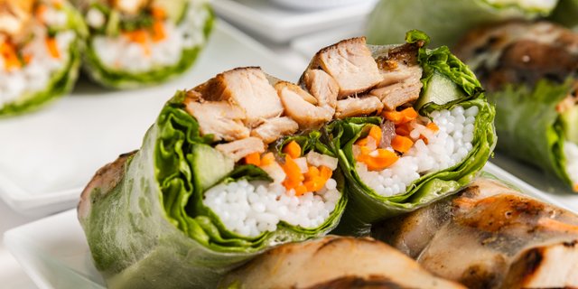 Honey Soy BBQ Chicken Spring Rolls