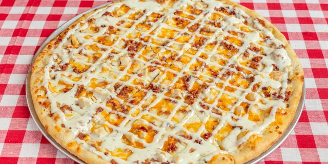 New York-Style Chicken-Bacon-Ranch Pizza