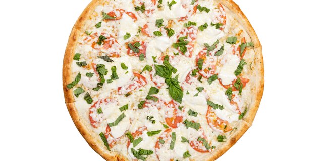 White Tomato Spinach Pizza