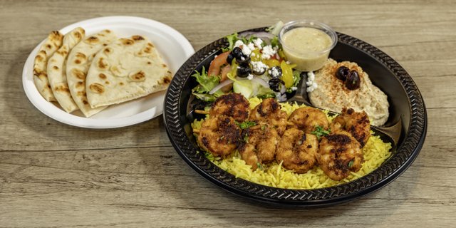 Mediterranean Grilled Shrimp Plate
