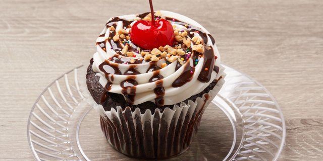 Hot Fudge Sundae Cupcake