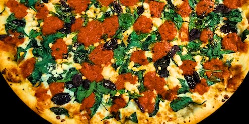 Gluten-Free Veggie Vodka Sauce Pizza