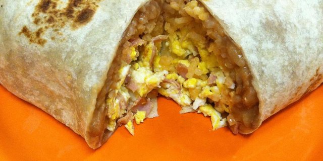 Ham & Potatoes Breakfast Burrito