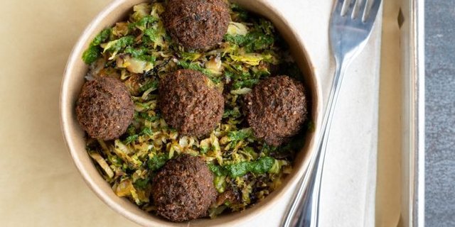 Red Lentil Falafel Bowl
