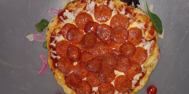 18" Cheese Pizza w/ Meat Topping