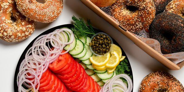Bagels Spreads & Veggies Breakfast