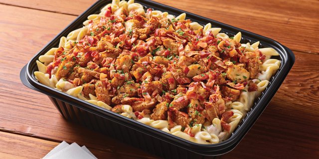 Four-Cheese Mac & Cheese w/ Honey-Pepper Chicken Tenders