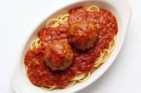 Spaghetti w/ Two Meatballs