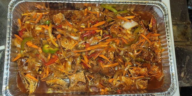 Brown Stewed Red Snapper