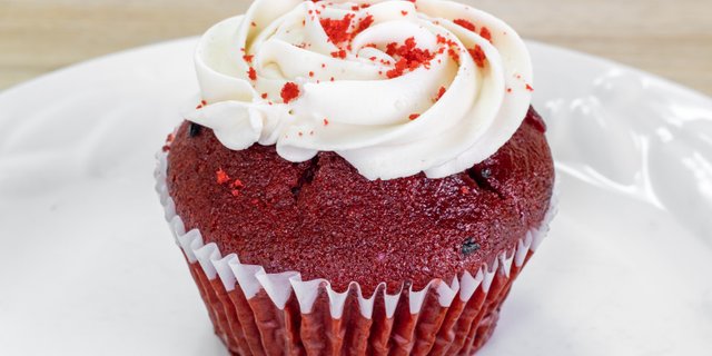 Red Velvet Jumbo Volcano Cupcakes