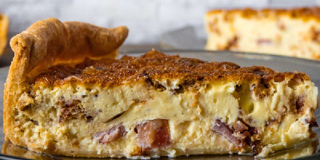 Ham, Bacon & Emmental Cheese Quiche