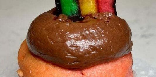 Rainbow Cookie Cupcake