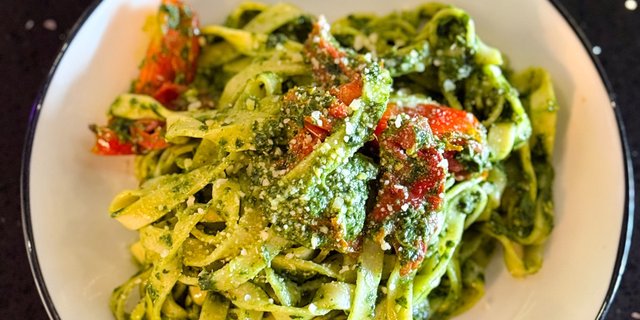 Individual Pesto Fettuccine