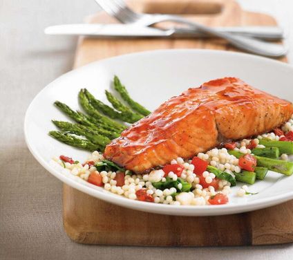 Enlightened Cherry Chipotle Glazed Salmon*