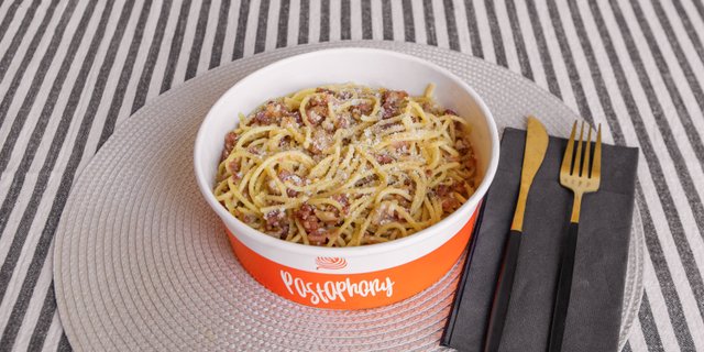 Spaghetti Bacon Garlic Butter Tray