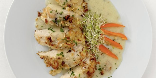 Coconut- Almond Crusted Chicken