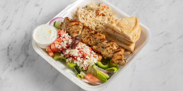 Chicken Souvlaki Plate