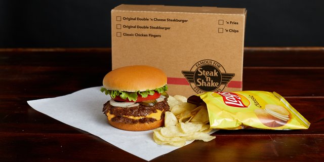 Original Double 'n Cheese Steakburger 'n Chips