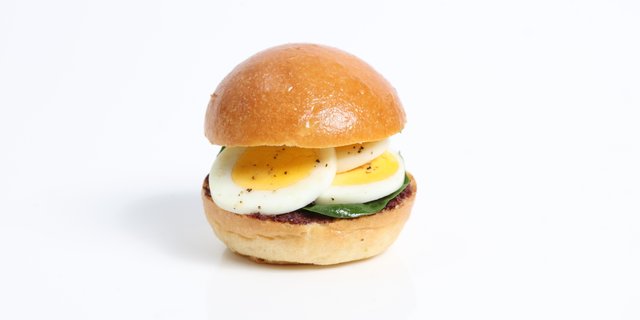 Mini Egg, Kalamata & Gruyère Sandwich