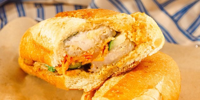 Gluten-Free Tender Fish Fillet Banh Mi