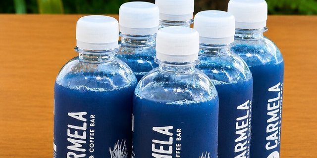 6-Pack Blue Spirulina Lemonade Bottles