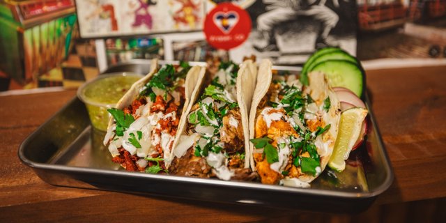 Small Taco Bar w/ Rice & Beans
