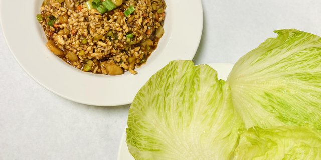 Minced Chicken Lettuce Wraps