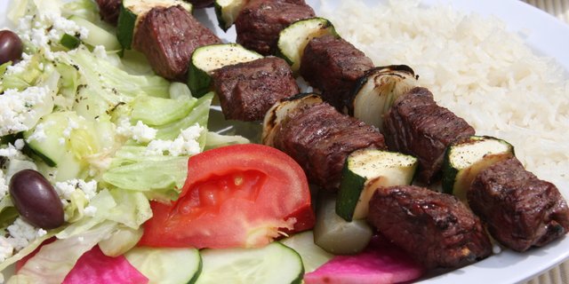 Lamb Kabob Plate