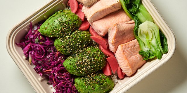 Large Salmon Rice Bowl