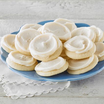 Small Buttercream Frosted Round Cookies