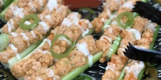 Buffalo Chicken Celery Boat