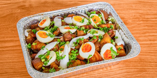 Caramelized Pork Belly Rice Plate